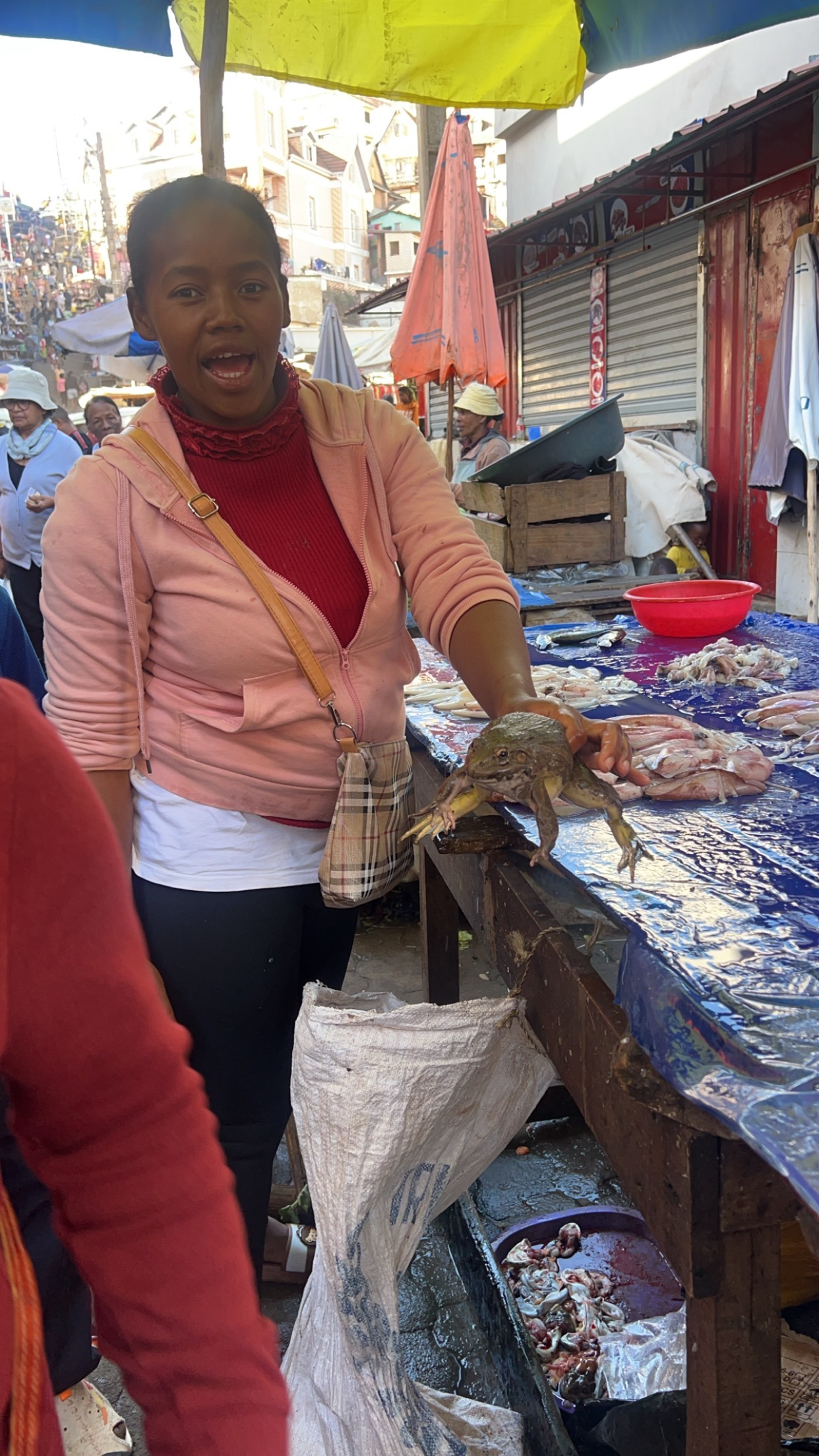 Pad op markt in Madagaskar