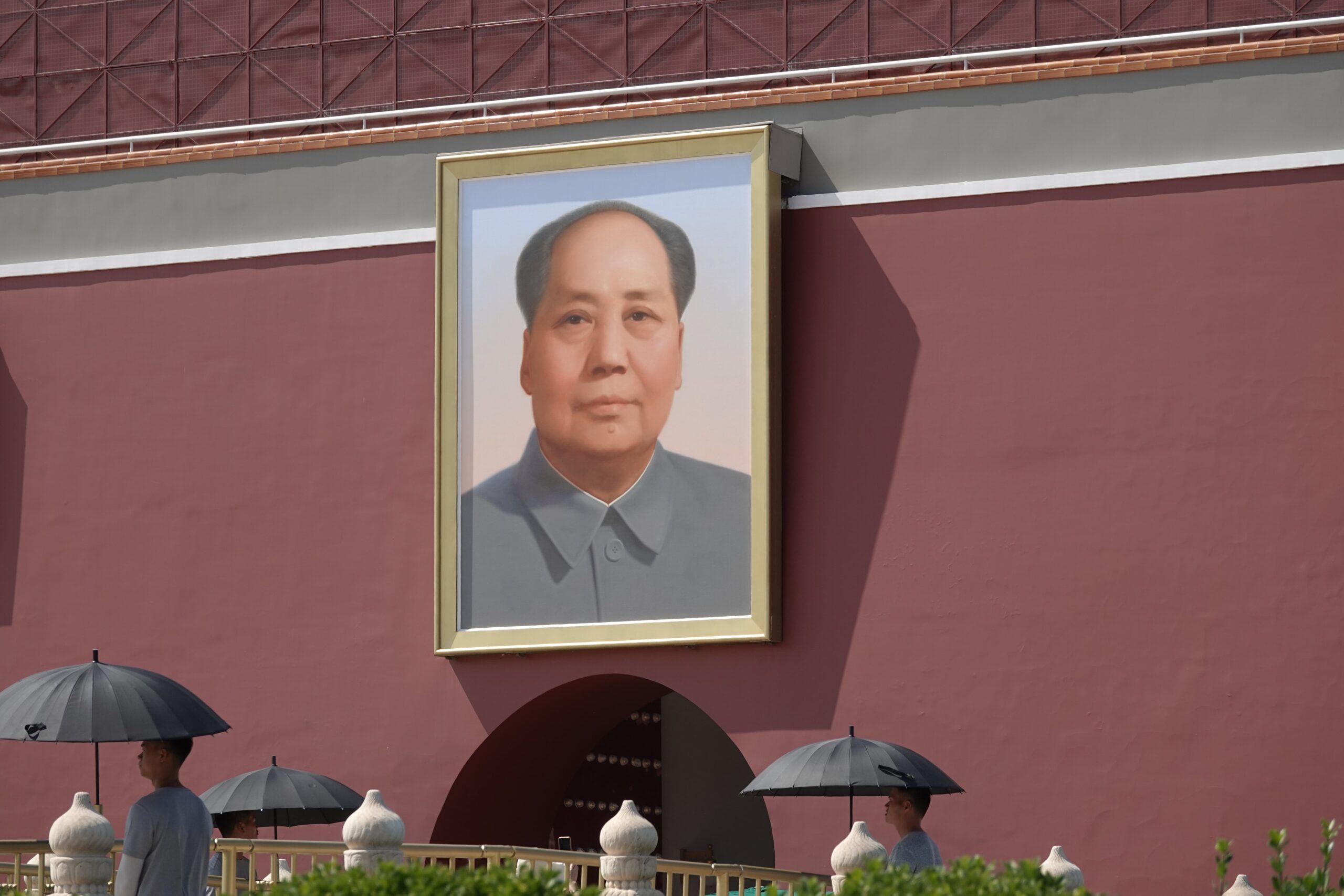 Afbeelding van Mao op hetTiananmenplein Beijing 