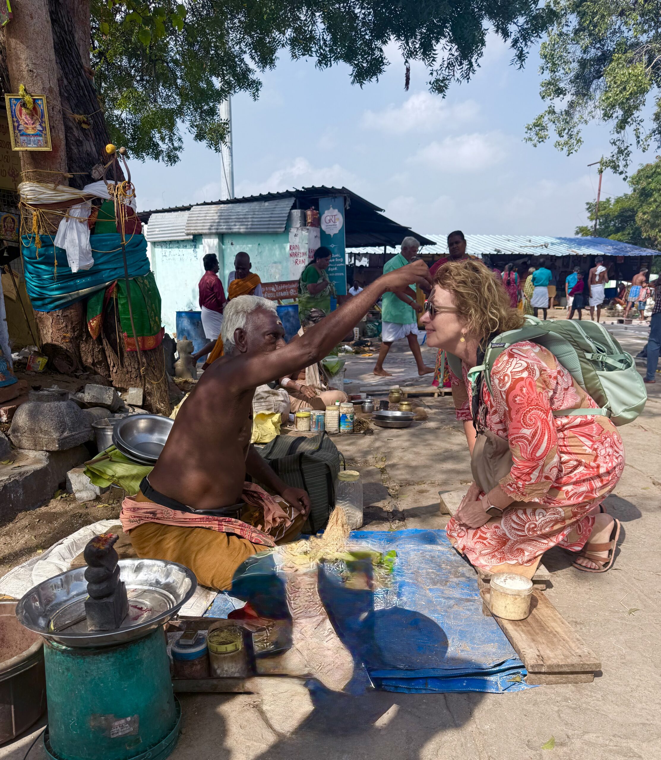 zegen van de priester Zuid-India