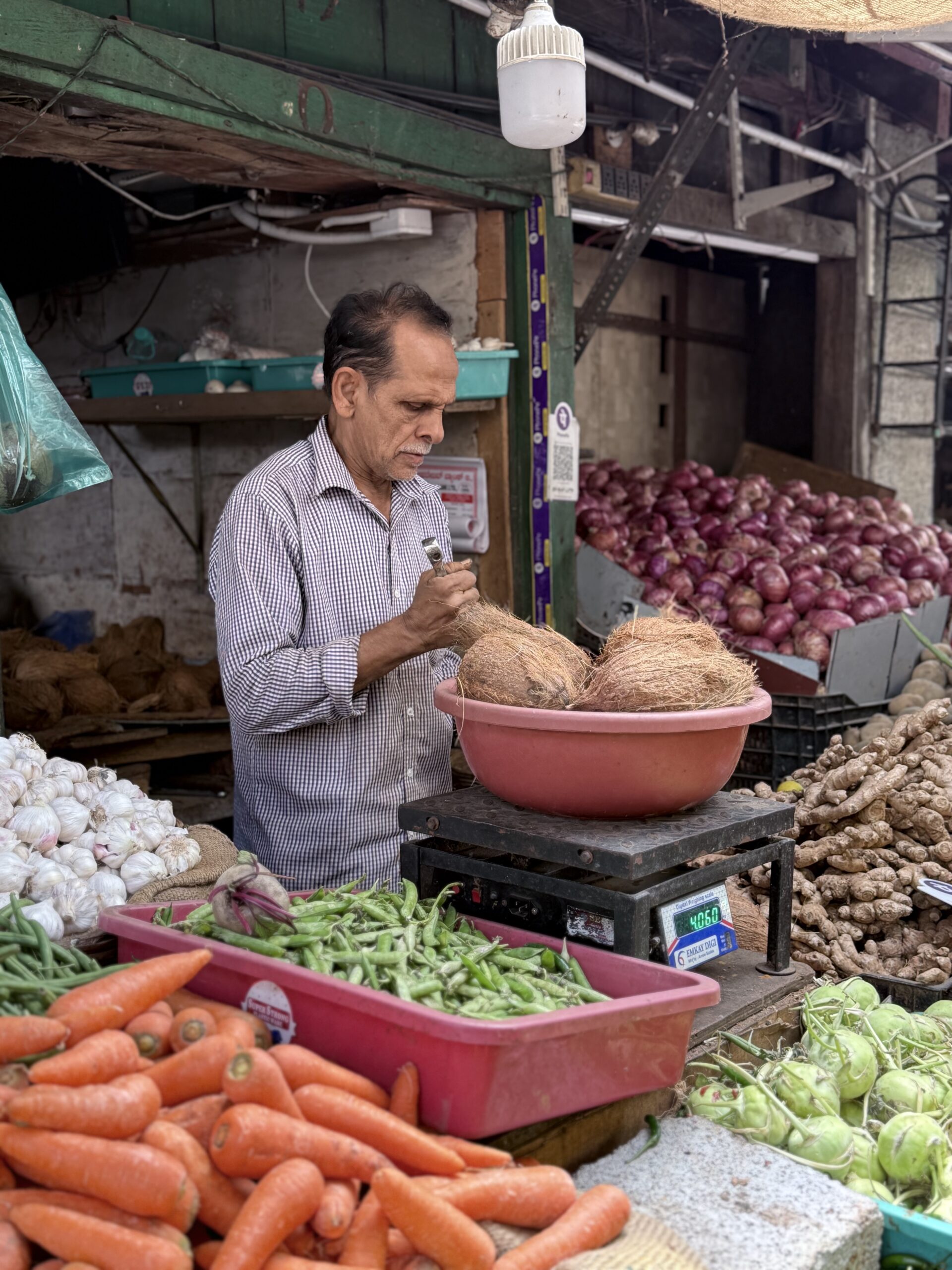 man op markt India